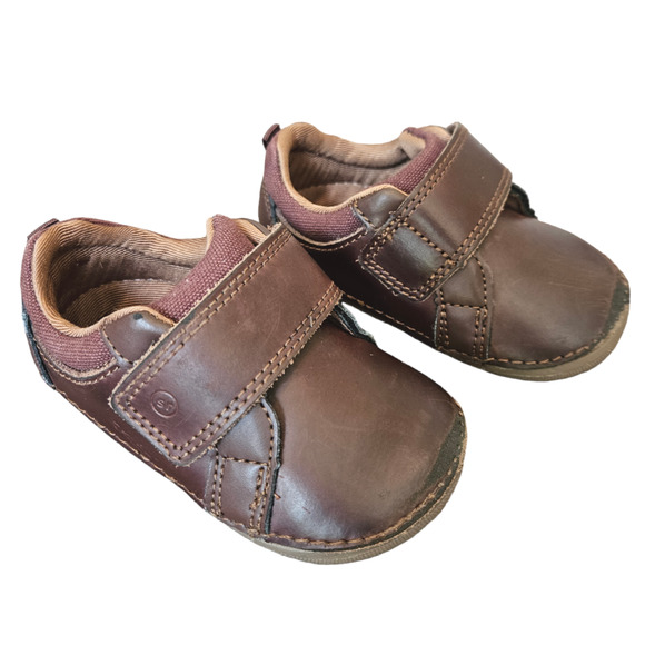 Stride Rite Jodie Leather Shoes Brown Toddler Size 4 - Picture 2 of 9